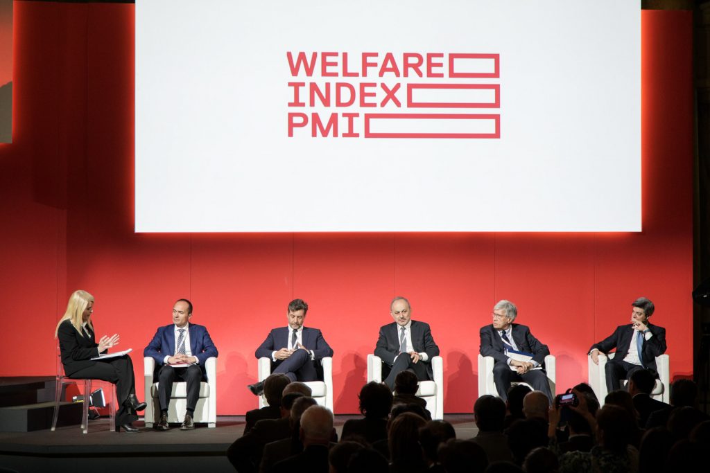 Da sinistra: Alberto Baban, Presidente Piccola Industria Confindustria - Mario Guidi, Presidente Confagricoltura - Cesare Fumagalli, Segretario generale Confartigianato Imprese - Gaetano Stella, Presidente Confprofessioni - Marco Sesana, Country Manager e AD Generali Italia